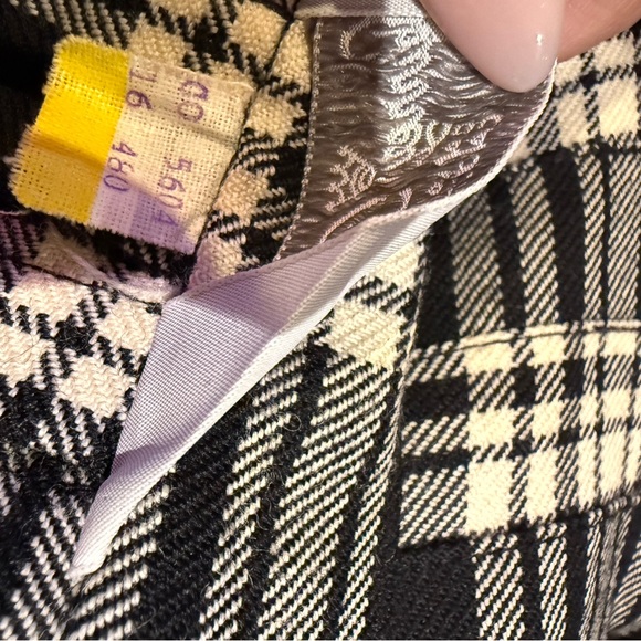 Vintage Plaid Black and White Women's Skirt - Picture 6 of 6